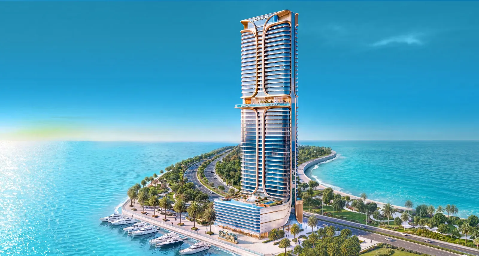 Danube Shahrukhz tower on the waterfront (artist's impression)